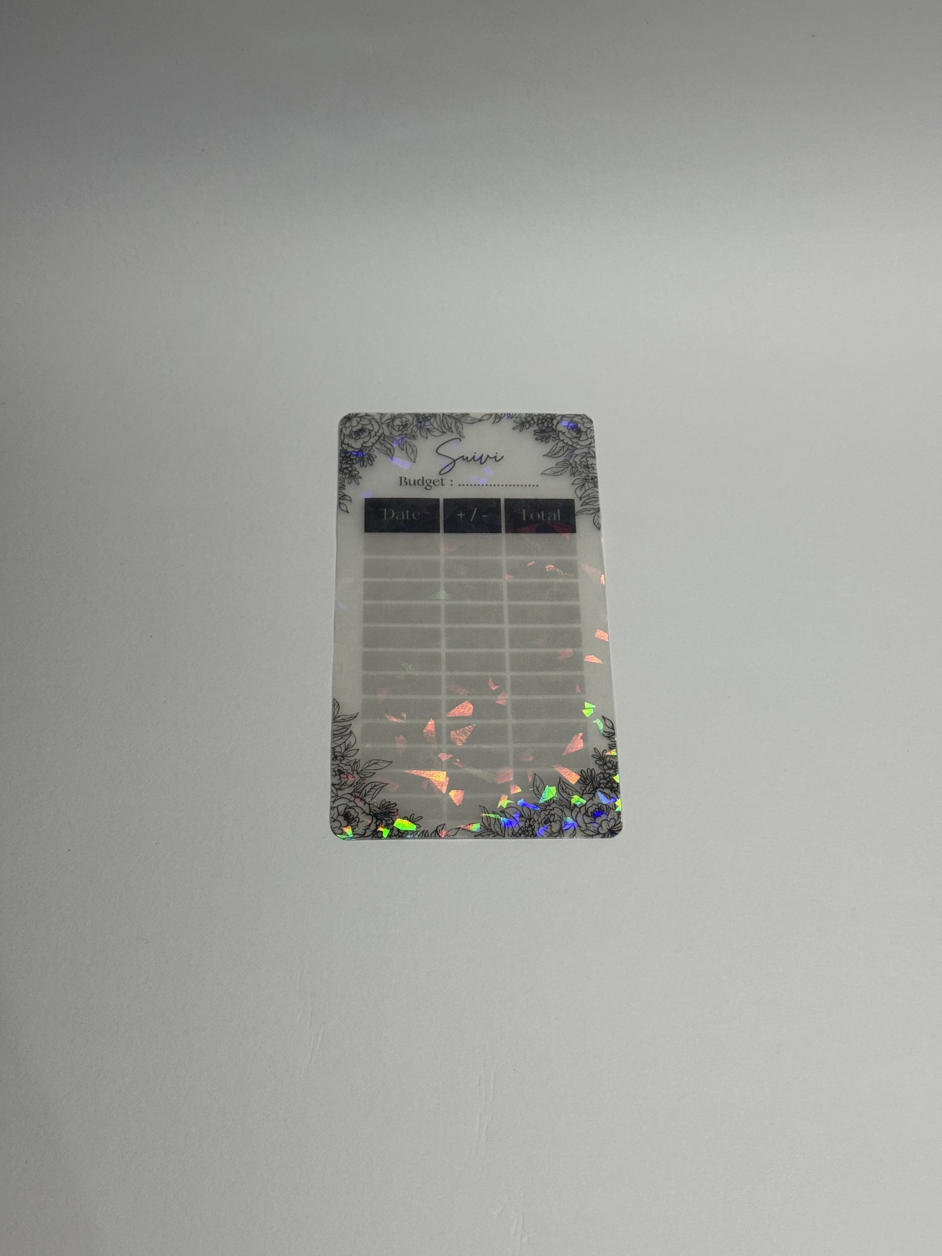 Tracker de suivi de budget irisé